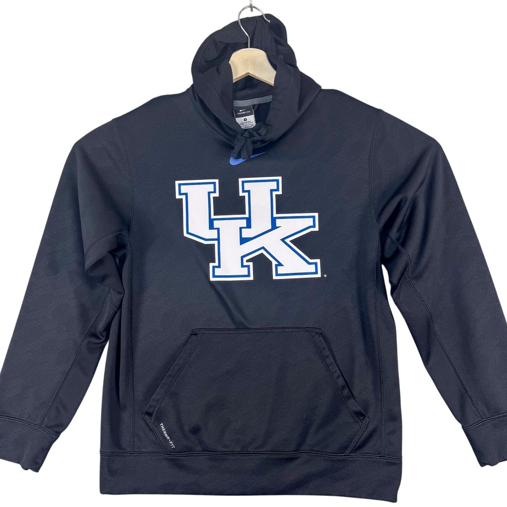 Kentucky Wildcats Sweatshirt Hoodie Mens Small‎ Black Nike Therma Fit Basketball